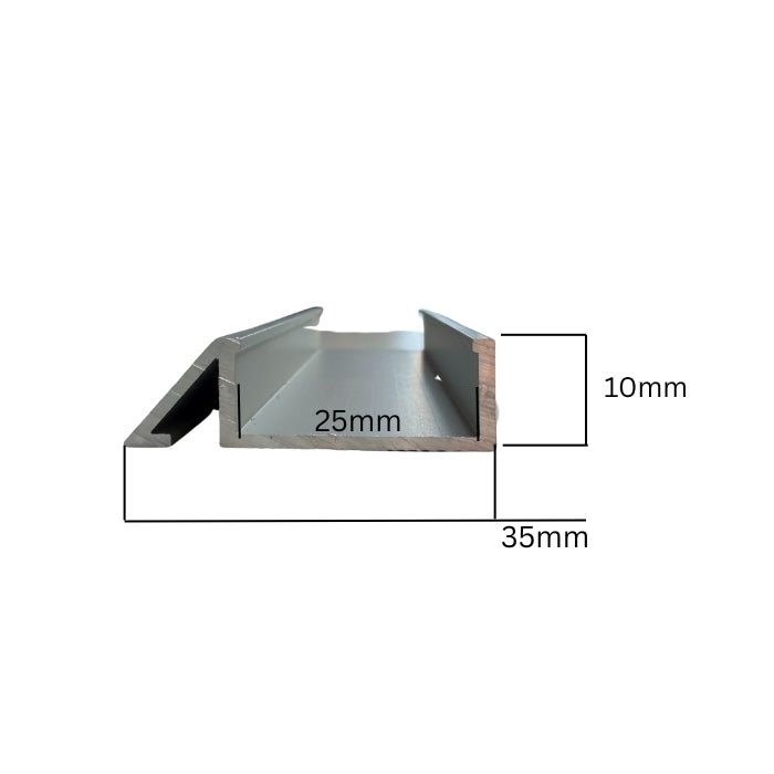 Flaches Aluminiumprofil 25mm(10x6m) - Plisstek