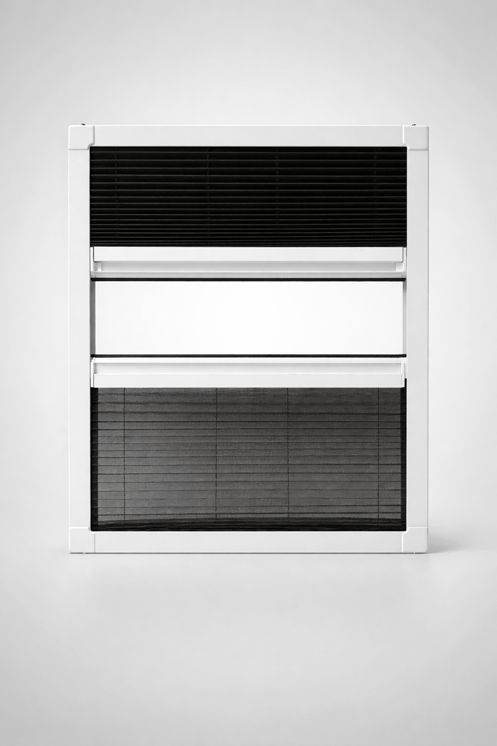 Insektenschutz Plissee für Dachfenster – optional mit Sonnenschutz (schrauben oder kleben) - Plisstek