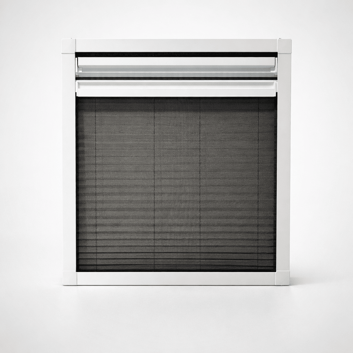 Insektenschutz Plissee für Dachfenster – optional mit Sonnenschutz (schrauben oder kleben) - Plisstek