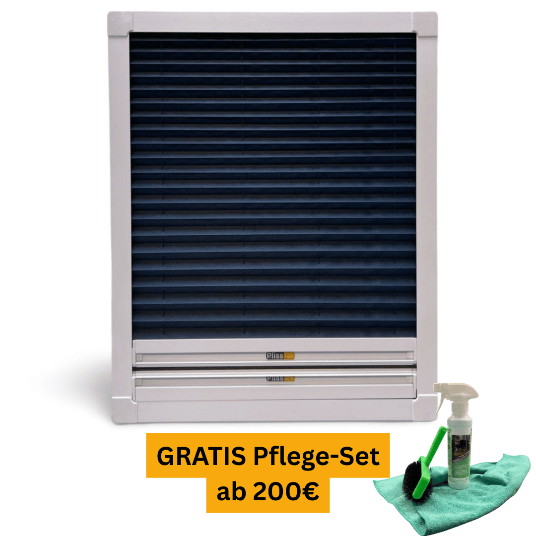 Insektenschutz Plissee für Dachfenster – optional mit Sonnenschutz (schrauben oder kleben) - Plisstek