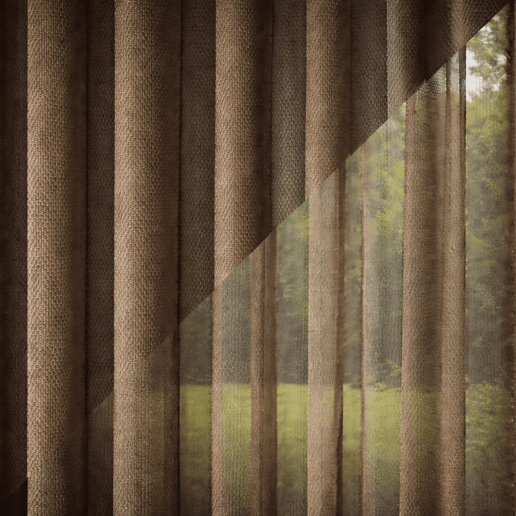 Lamellengardine SoftFlow Dunkelbraun - Plisstek