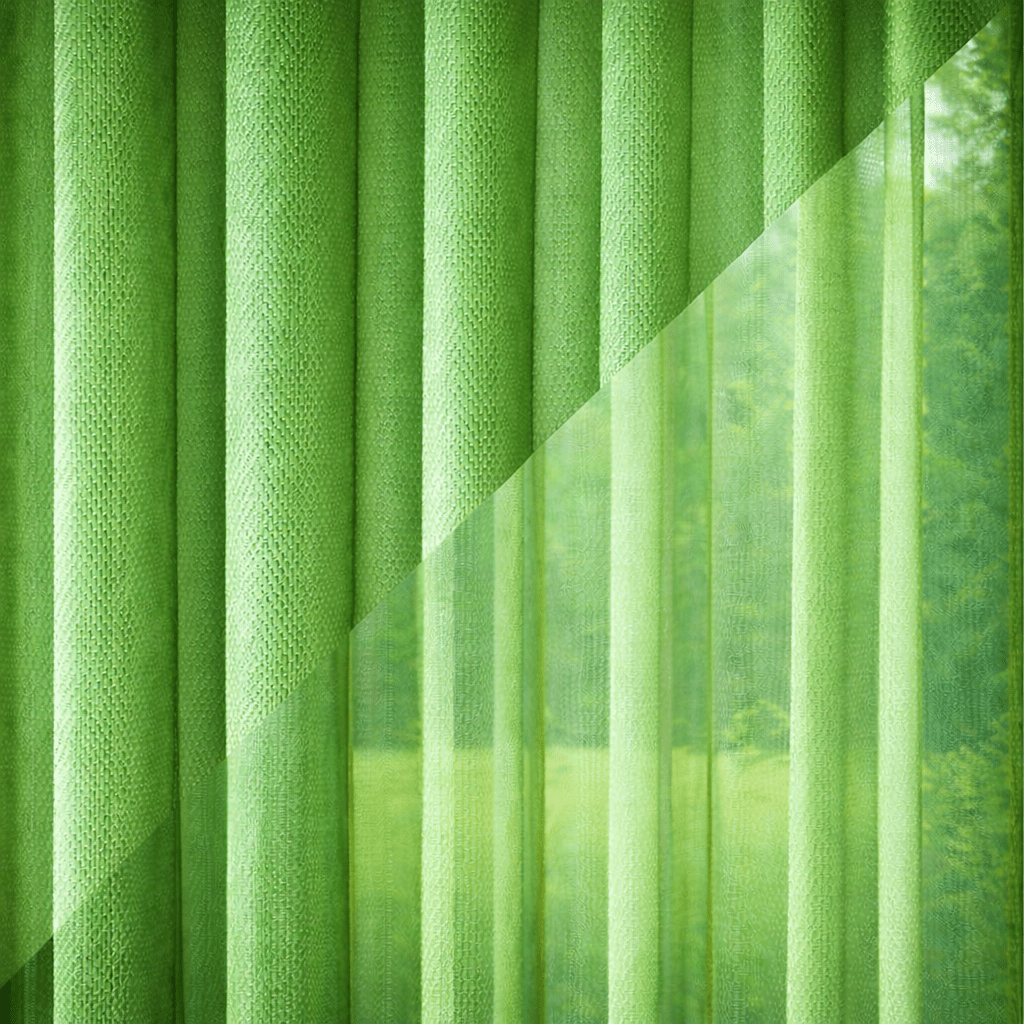 Lamellengardine SoftFlow Grün - Plisstek