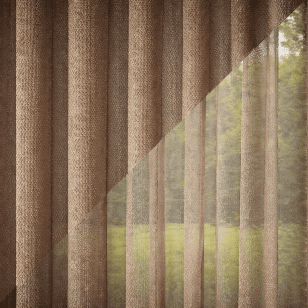 Lamellengardine SoftFlow Hellbraun - Plisstek