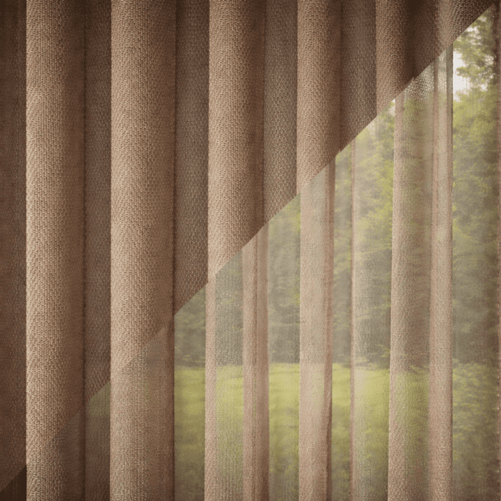 Lamellengardine SoftFlow Hellbraun - Plisstek