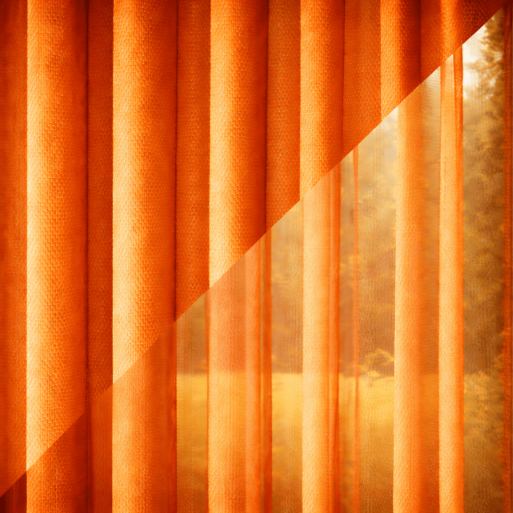 Lamellengardine SoftFlow Orange - Plisstek