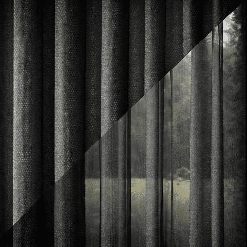 Lamellengardine SoftFlow Schwarz - Plisstek