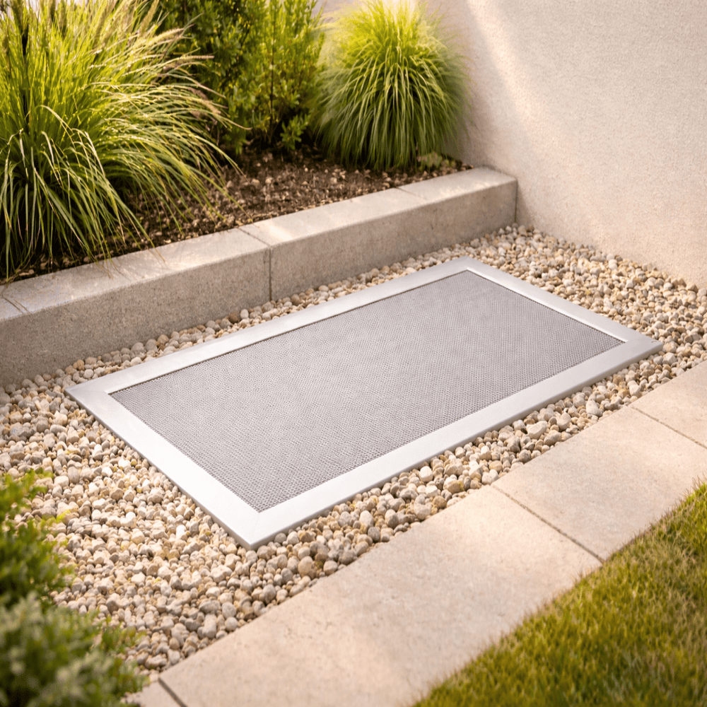 Lichtschachtabdeckung aus Edelstahl zum einfachen Auflegen - Plisstek