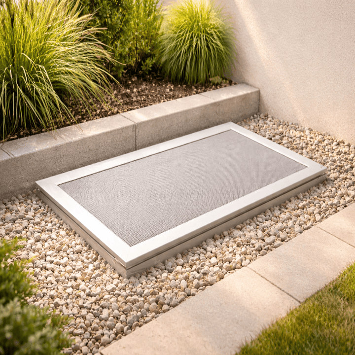 Lichtschachtabdeckung aus Edelstahl zum einfachen Auflegen - Plisstek