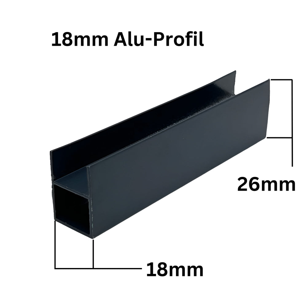 Plisstek Alu - Profil 18mm 1 Meter - Plisstek