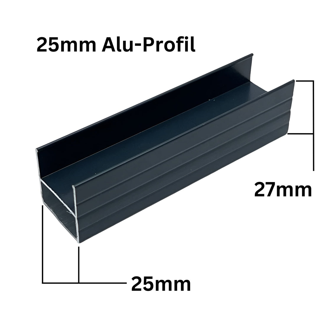 Plisstek Alu - Profil 25mm 1 Meter - Plisstek