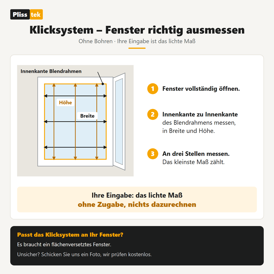 Plisstek Klicksystem – Insektenschutz Plissee ohne Bohren - Plisstek