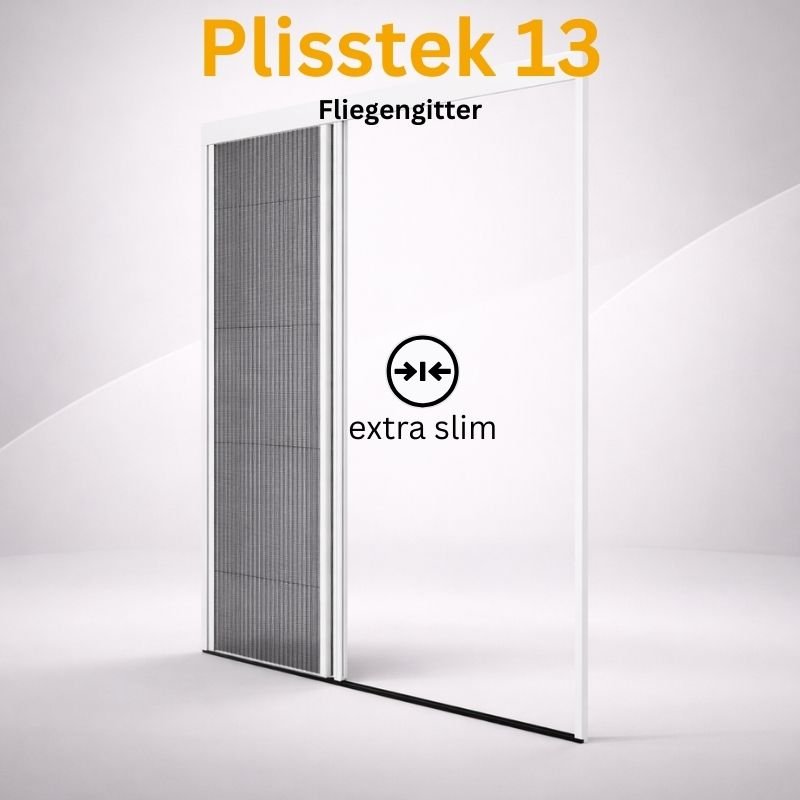 Plisstek13 - Insektenschutz Slim 13mm Einbautiefe (zum schrauben oder kleben) - Plisstek