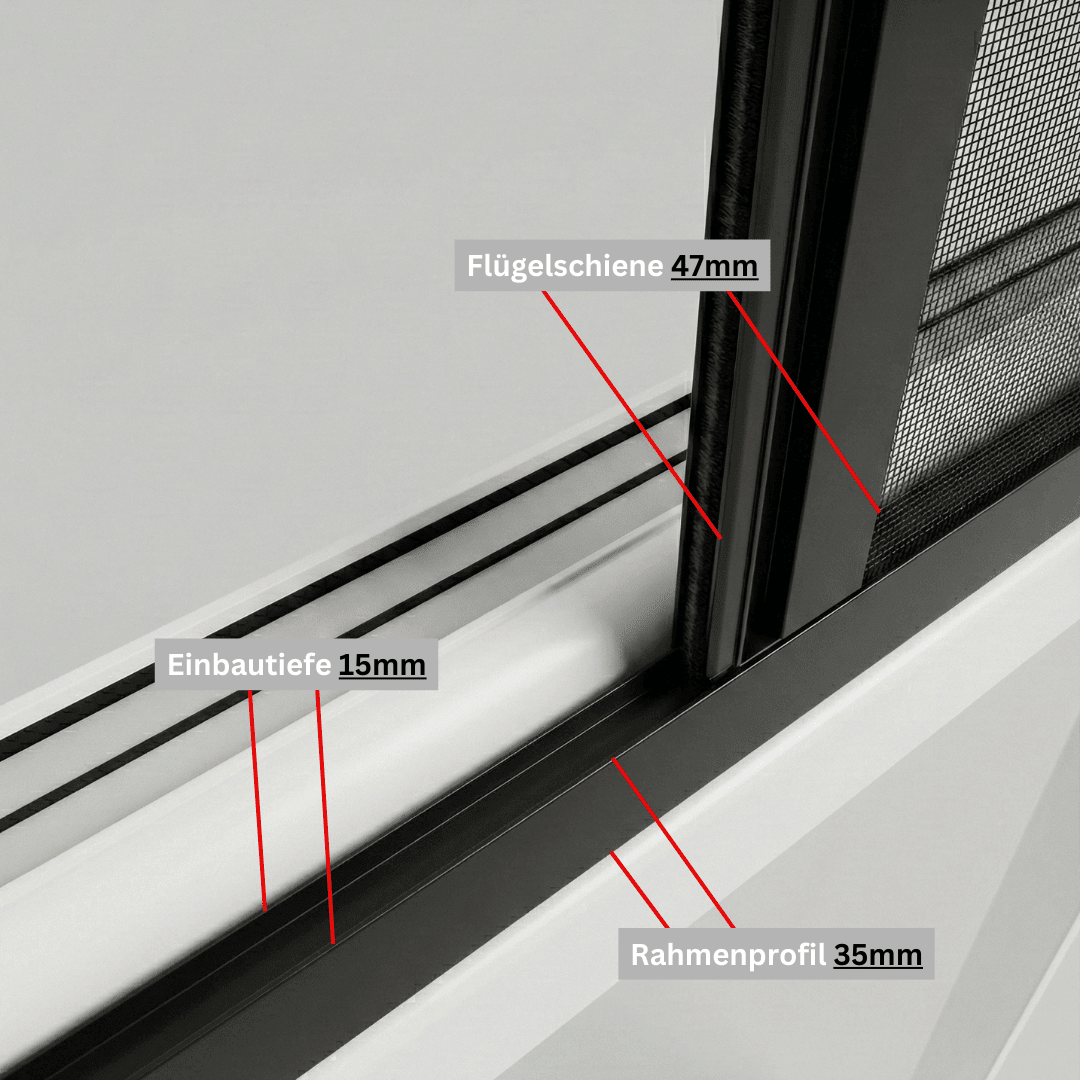 Plisstek15 - Insektenschutz Plissee (zum schrauben oder kleben) - Plisstek