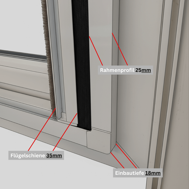 Plisstek18 - Insektenschutz Plissee für Fenster(zum schrauben oder kleben) - Plisstek