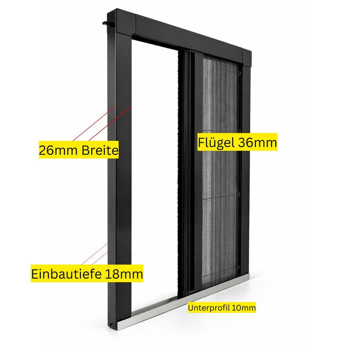 Plisstek18 - Insektenschutz Plissee für Türen (zum schrauben oder kleben) - Plisstek
