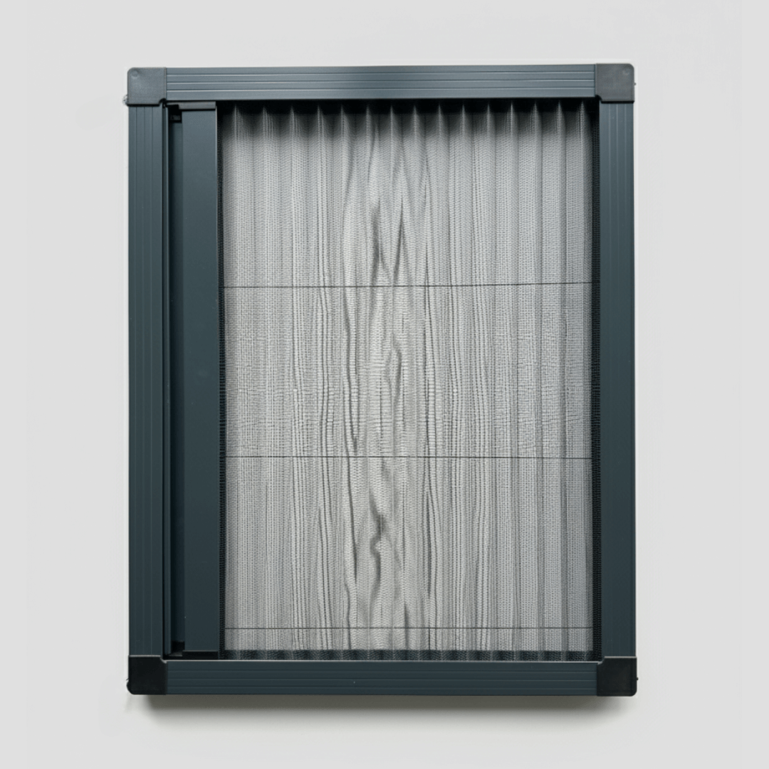 Plisstek25 - Insektenschutz Plissee für Fenster (zum schrauben oder kleben) - Plisstek