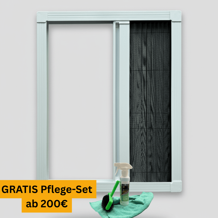 Plisstek25 - Insektenschutz Plissee für Fenster (zum schrauben oder kleben) - Plisstek