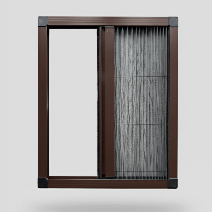 Plisstek25 - Insektenschutz Plissee für Fenster (zum schrauben oder kleben) - Plisstek