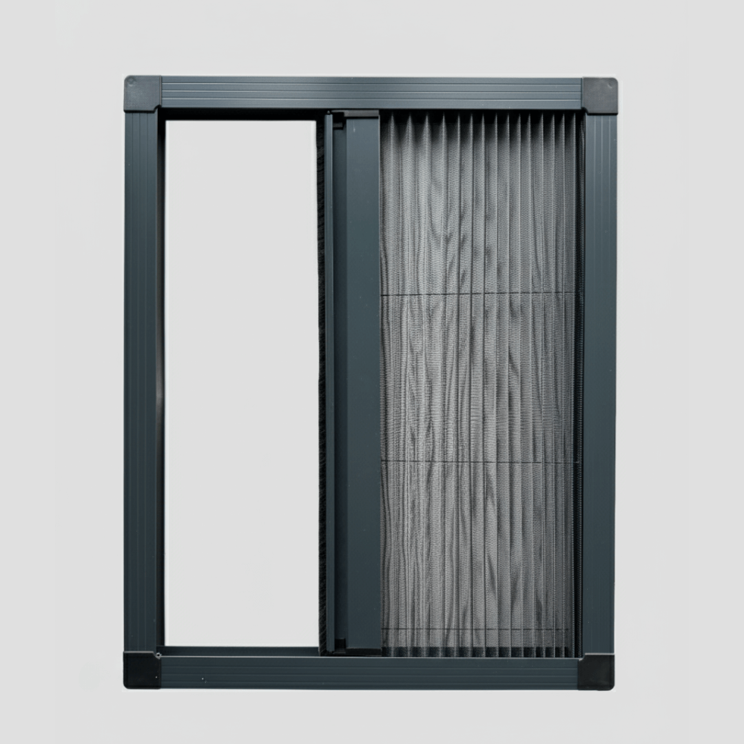 Plisstek25 - Insektenschutz Plissee für Fenster (zum schrauben oder kleben) - Plisstek