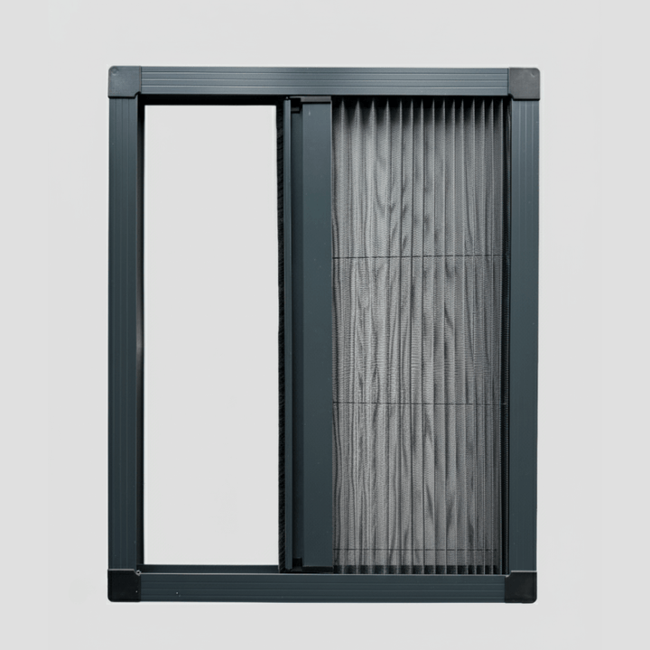 Plisstek25 - Insektenschutz Plissee für Fenster (zum schrauben oder kleben) - Plisstek