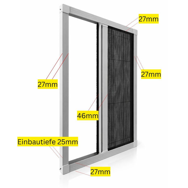Plisstek25 - Insektenschutz Plissee für Türen (zum schrauben oder kleben) - Plisstek