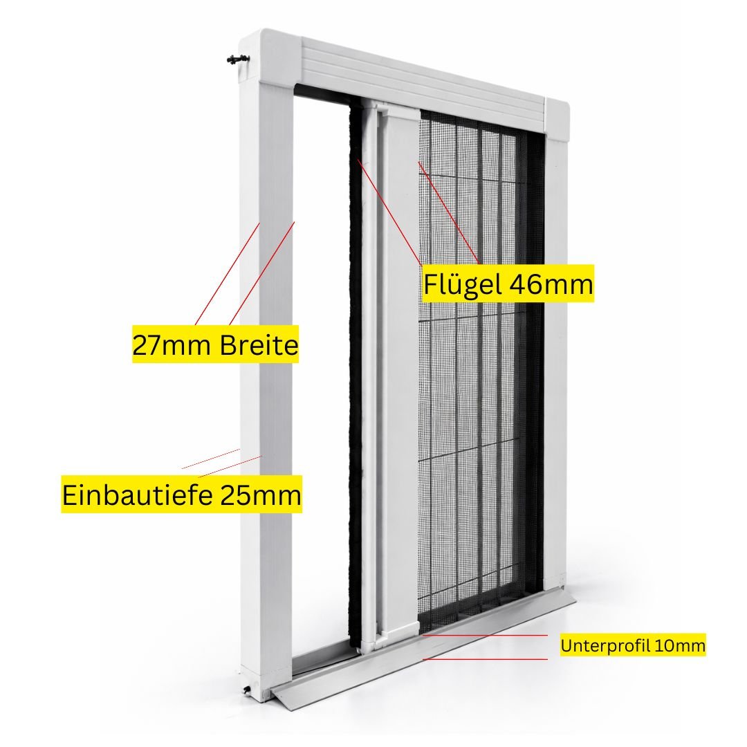 Plisstek25 - Insektenschutz Plissee für Türen (zum schrauben oder kleben) - Plisstek