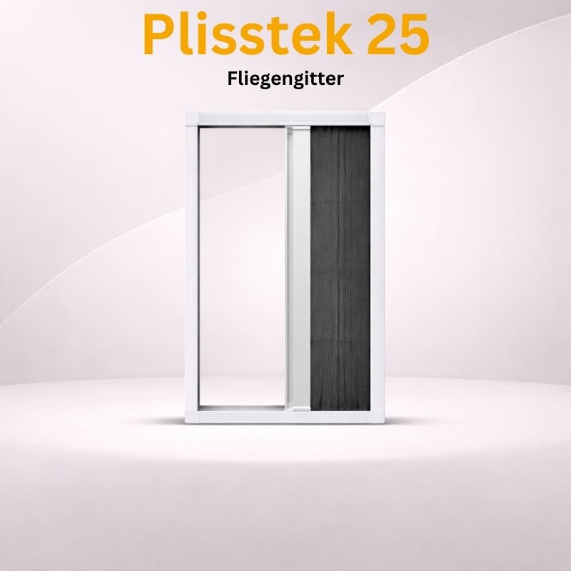 Plisstek25 - Insektenschutz Plissee für Türen (zum schrauben oder kleben) - Plisstek