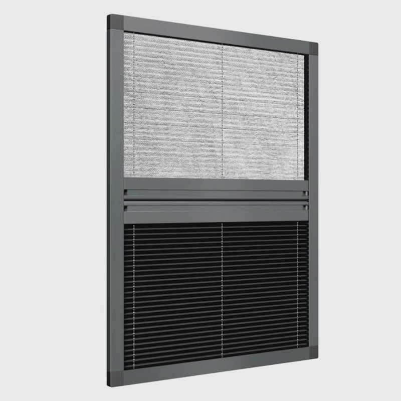Pleated insect screen for skylight