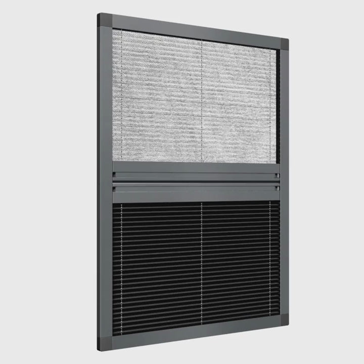 Pleated insect screen for skylight