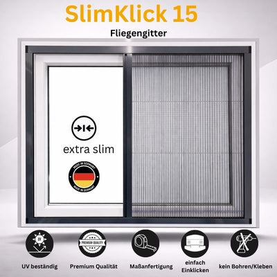 SlimKlick 15 - Insektenschutz Plissee zum Einklicken - Plisstek