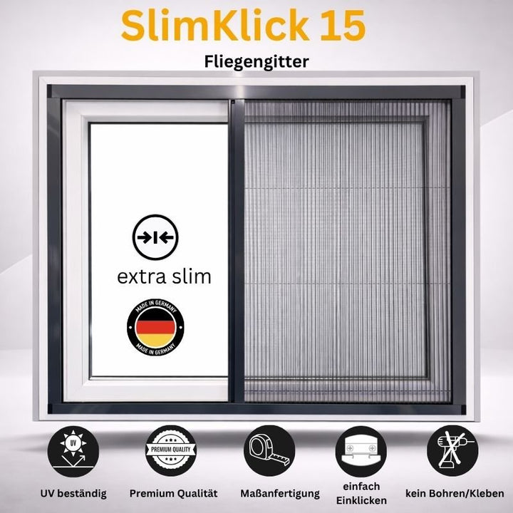SlimKlick 15 - Insektenschutz Plissee zum Einklicken - Plisstek