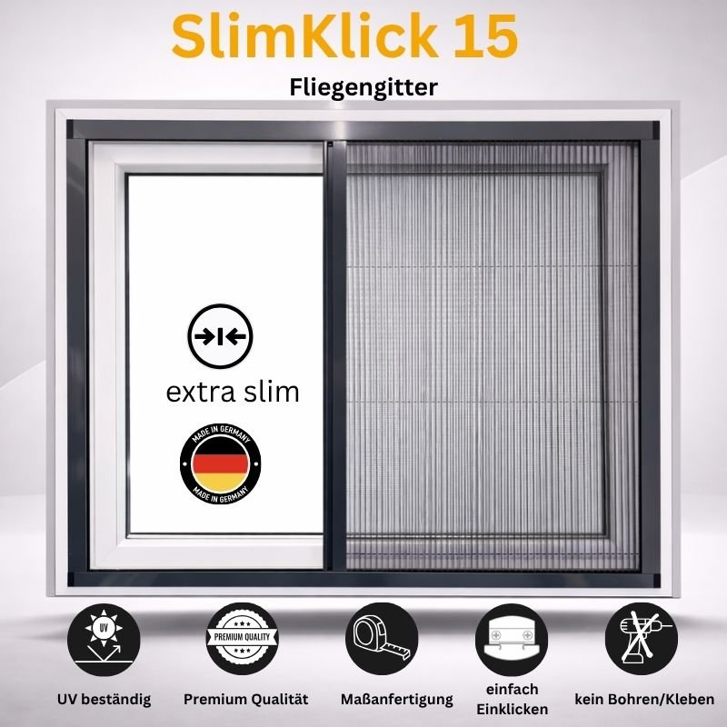 SlimKlick 15 - Insektenschutz Plissee zum Einklicken - Plisstek