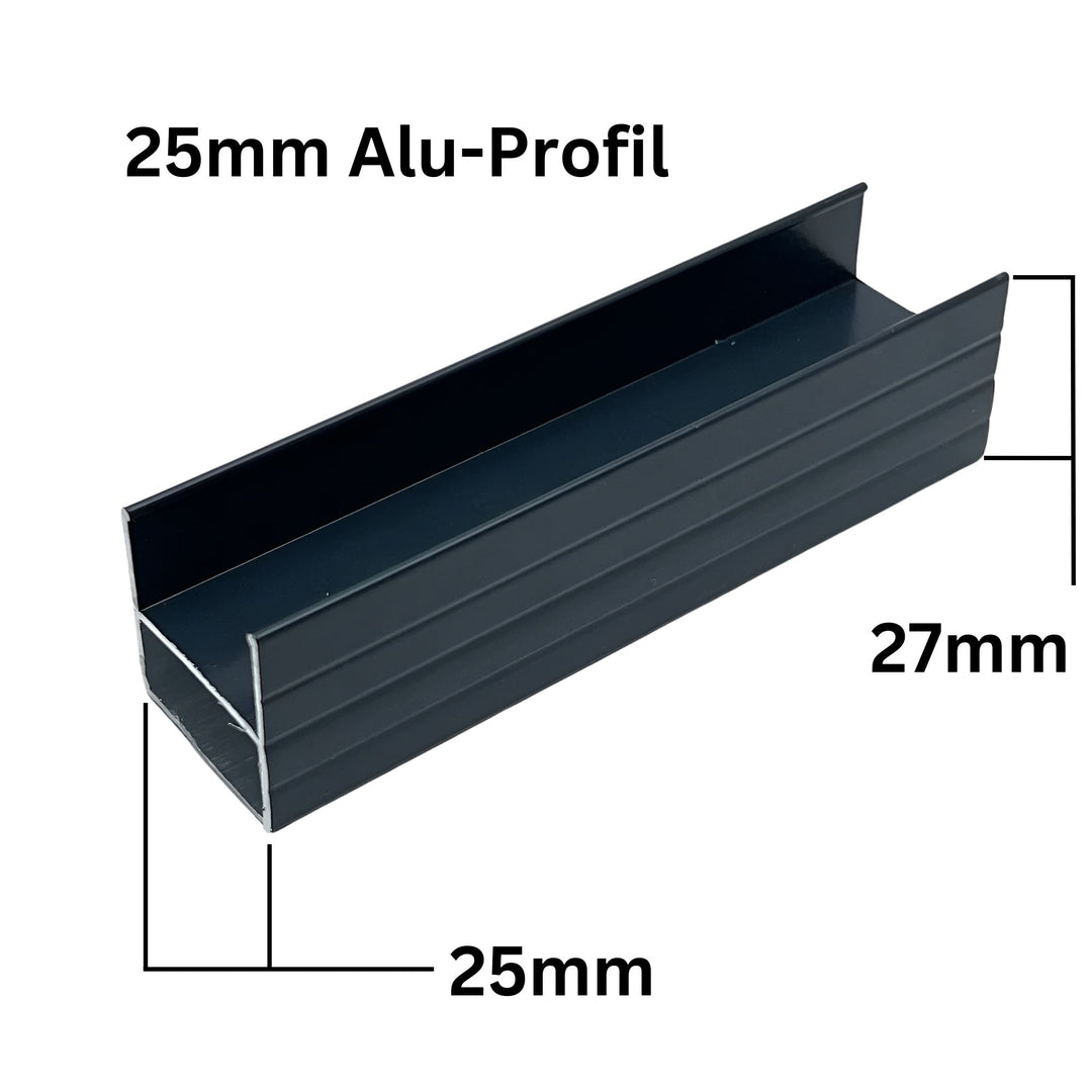 Plisstek Alu-Profil 25mm 1 Meter - Plisstek